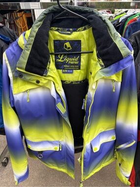 Liquid Freerider Neon Yellow Ski Jacket - M/M